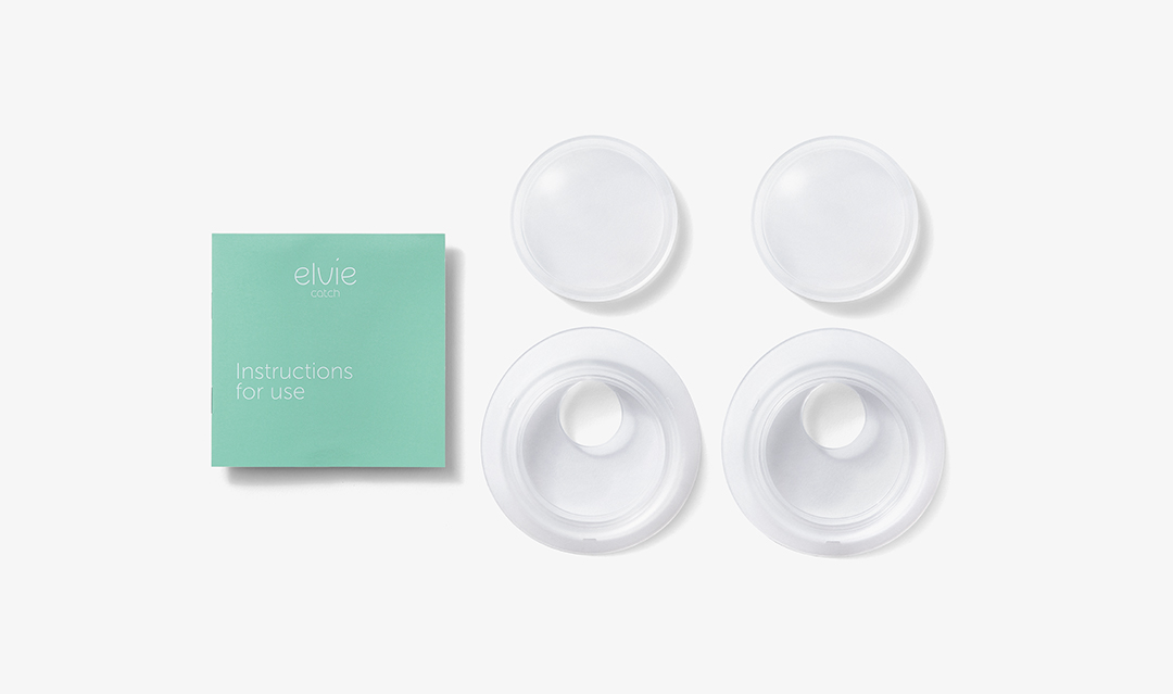 Elvie Catch Milk Collection Shells , Set of Two Discreet Leak-Protection  Silicone Cups, Reuse Your Milk, Reusable Breast Shells Collect Up to 1oz ,  No More Wasted Milk or wasteful Breast Pads 